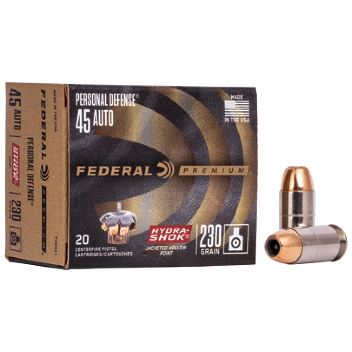 Fe45hs_1. Jpg - fed hydra-shok 45acp 230gr hp 20/500 - fe45hs 1