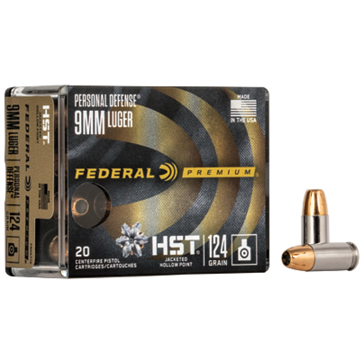 Fep9hst1s_1. Jpg - fed prm hst 9mm 124gr jhp 20/200 - fep9hst1s 1