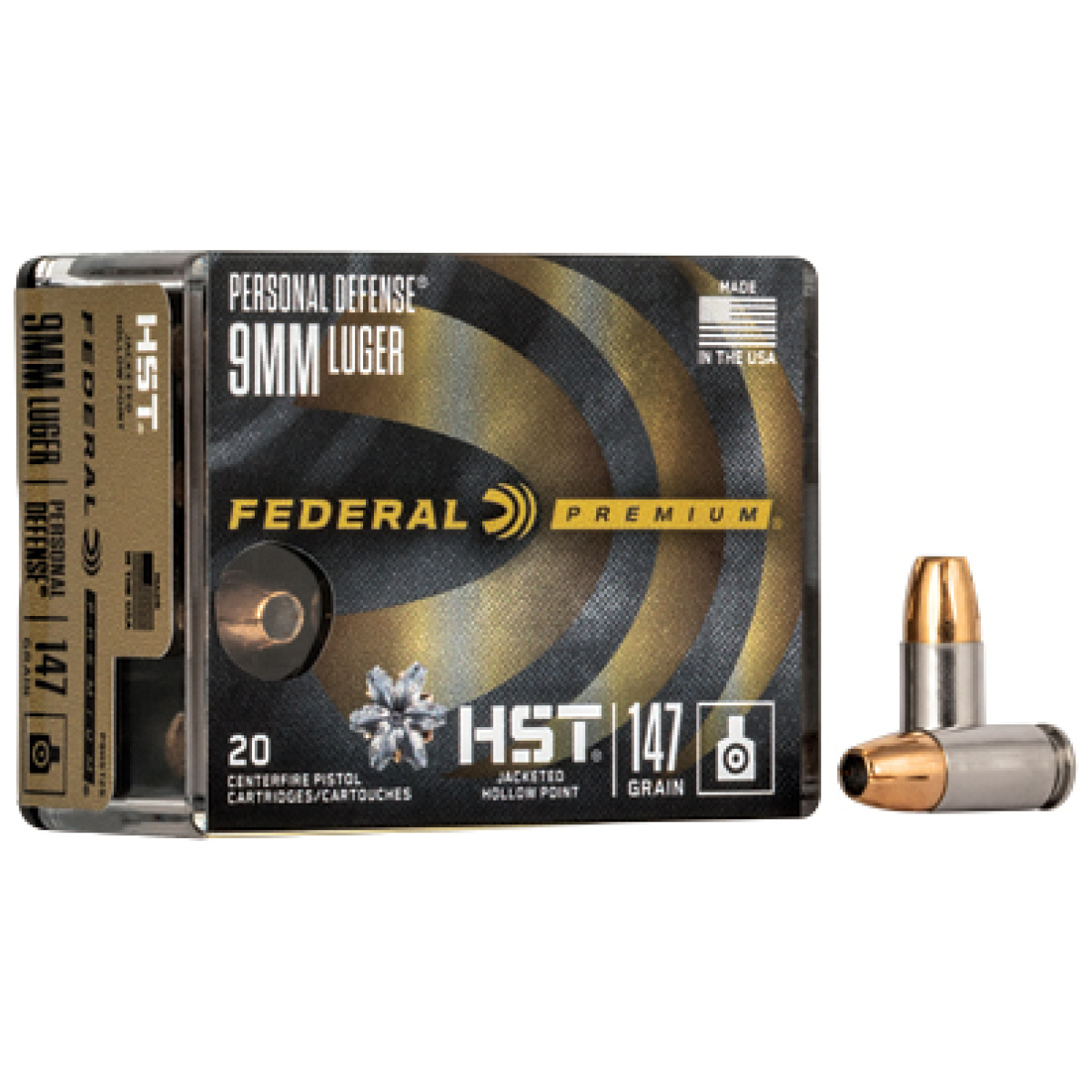 Fep9hst2s_1. Jpg - fed prm hst 9mm 147gr jhp 20/200 - fep9hst2s 1