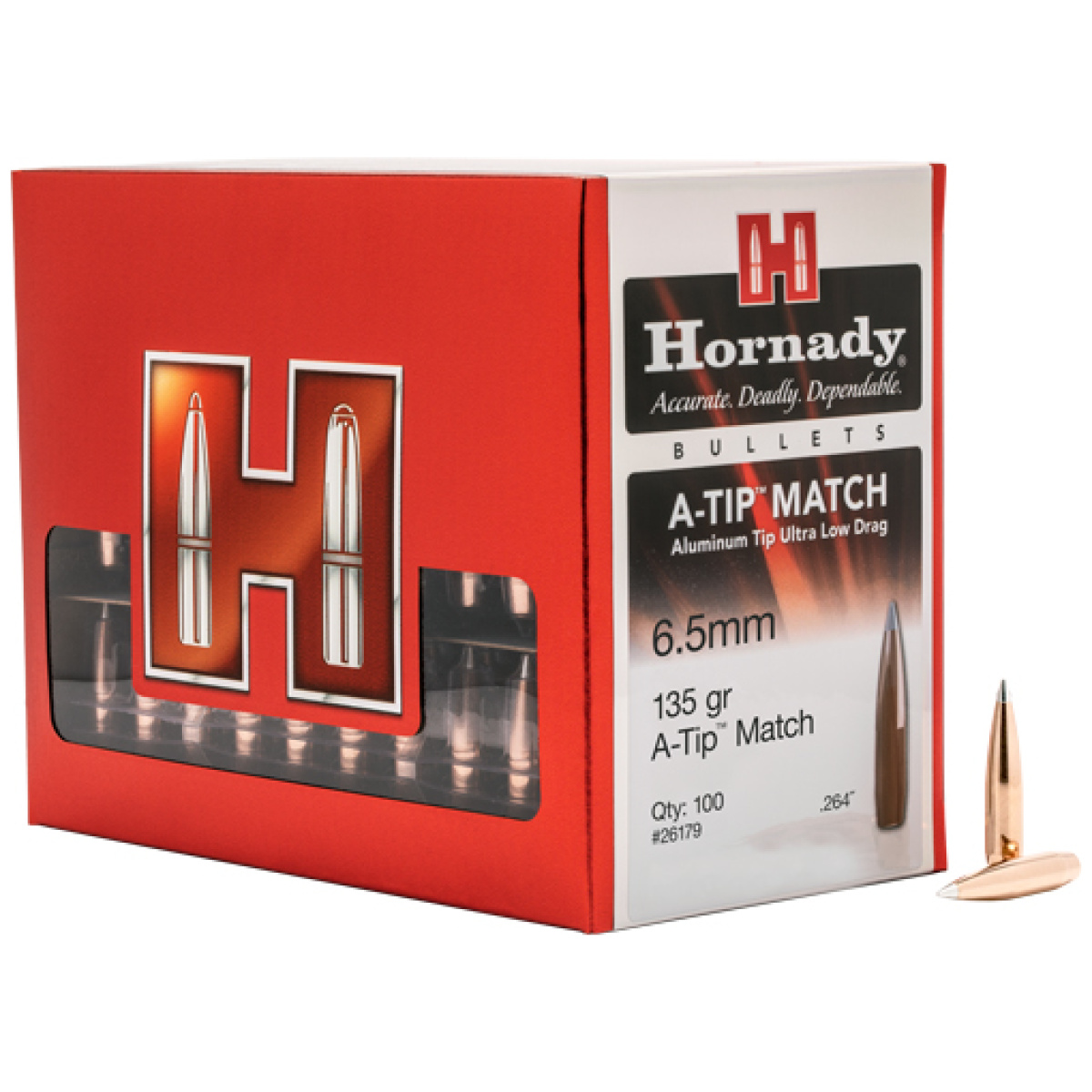 Hdy26179. Jpg - hornady bullets 6. 5mm. 264 - hdy26179