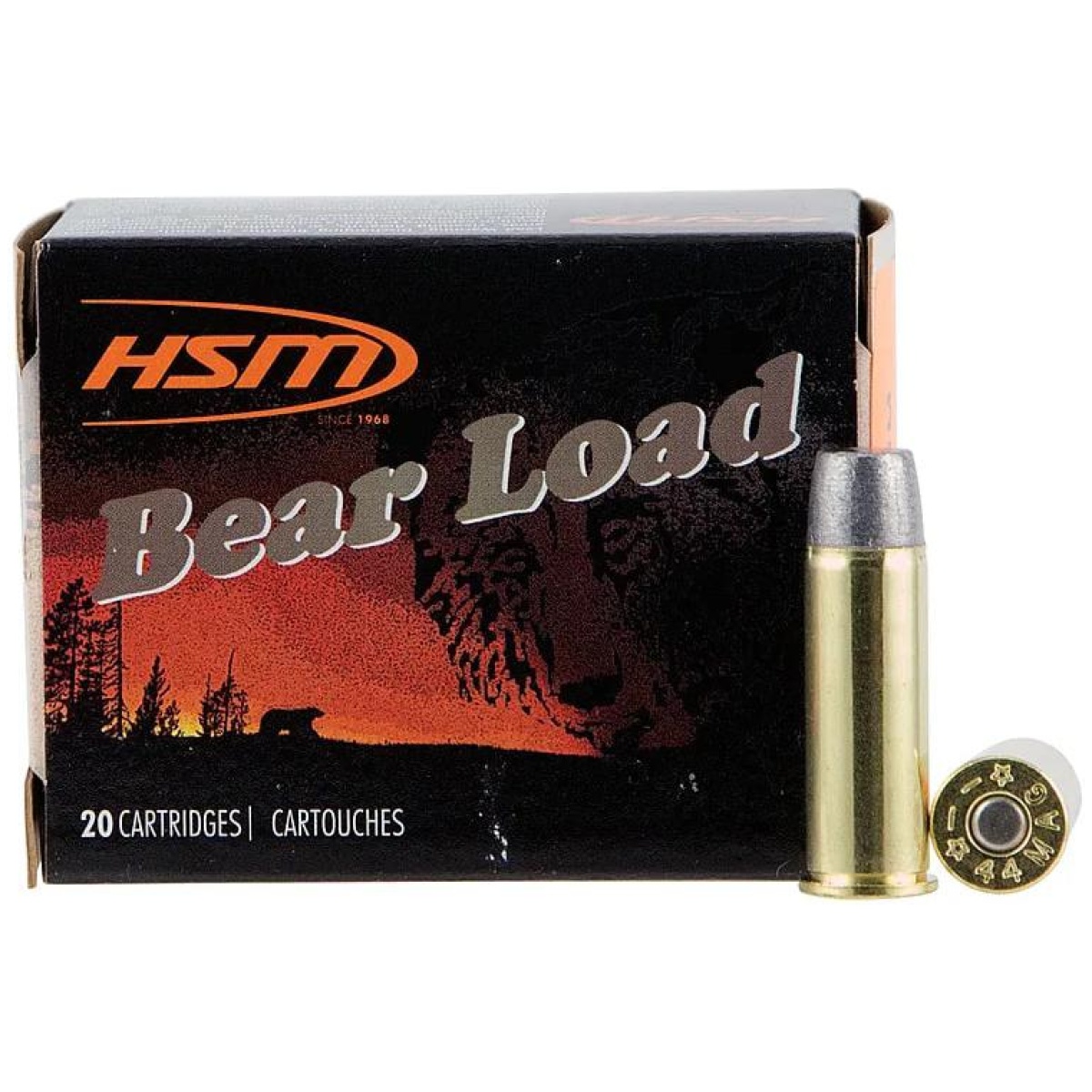 Hehsm44m15n20. Jpg - hsm bear load hard cast handgun ammunition 44 rem mag 305gr wfn 1260 fps 20/ct - hehsm44m15n20