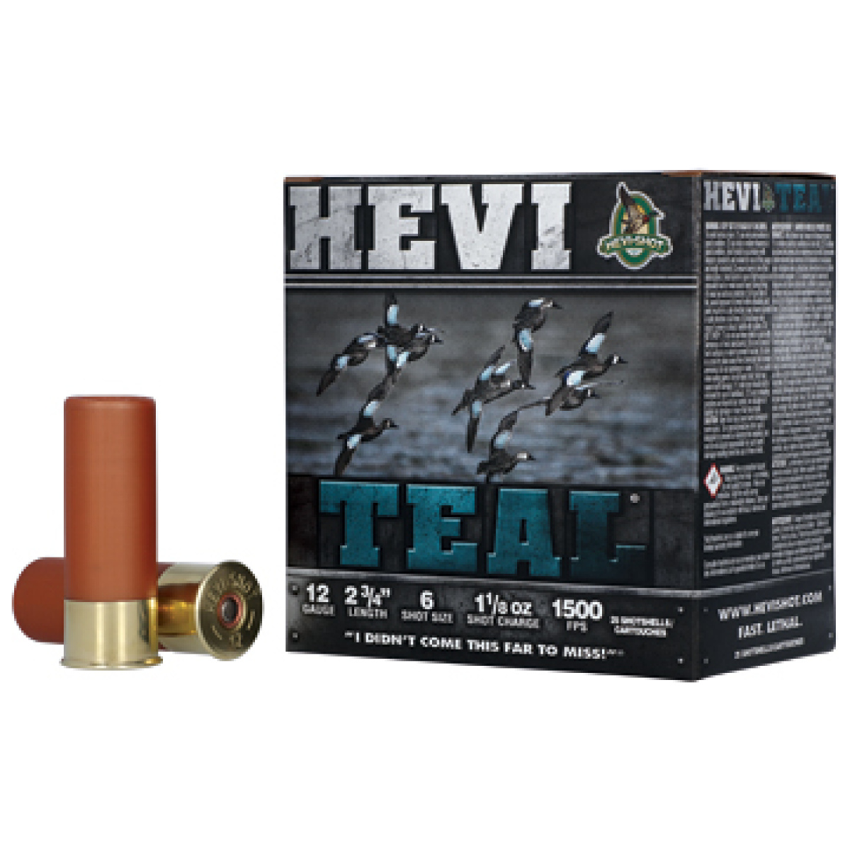 Hevihs61226_1. Jpg - hevi teal 12ga 2. 75" #6 25/250 - hevihs61226 1