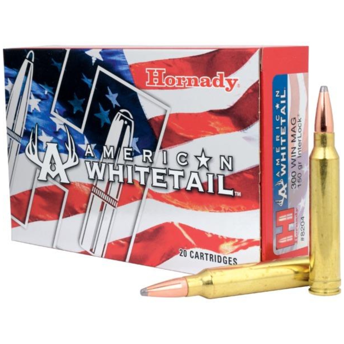 Ho8204_1. Jpg - hornady american whitetail rifle ammunition. 300 win 150 gr sp 2979 fps - 20/box - ho8204 1