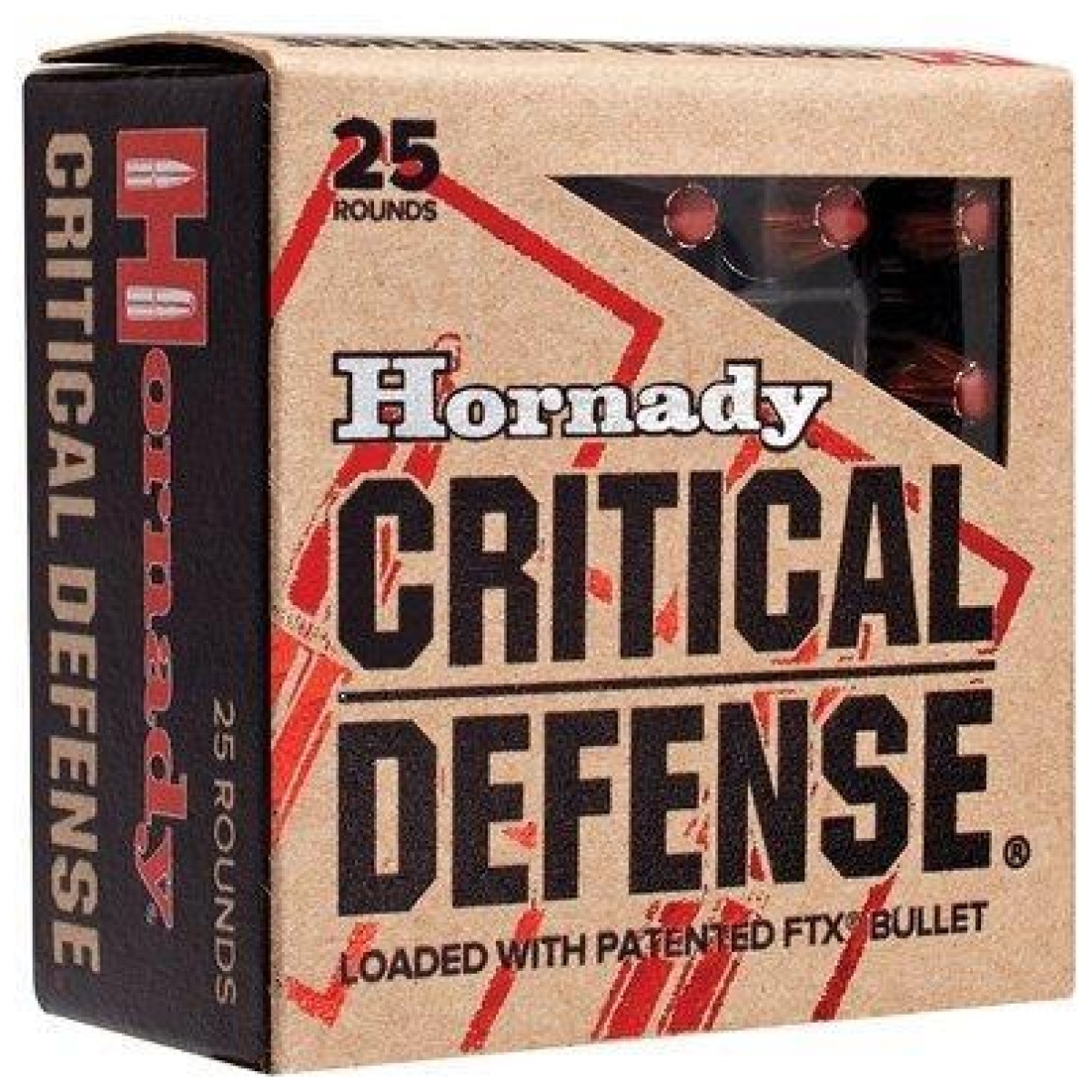 Ho90080. Jpg - hornady critical defense handgun ammo. 380 acp 90 gr ftx 1000 fps 25/ct - ho90080