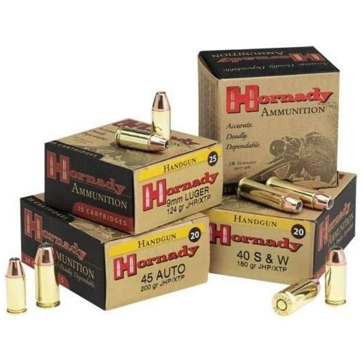 Ho90242_1. Jpg - hornady custom handgun ammunition 9mm luger 124 gr xtp 1110 fps 25/ct - ho90242 1