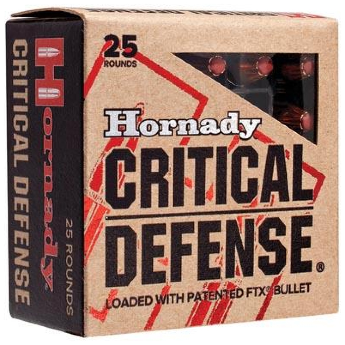 Ho90500_1. Jpg - hornady critical defense handgun ammo. 357 mag 125 gr ftx 1500 fps 25/box - ho90500 1