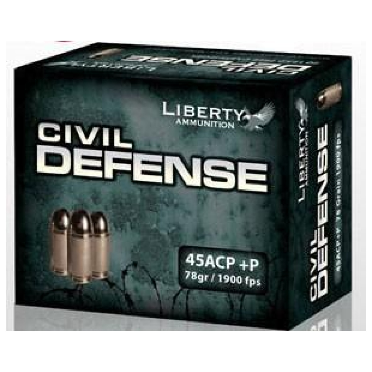 Ivlacd45013. Jpg - liberty civil defense handgun ammunition. 45 acp (+p) 78 gr 1900 fps schp 20/ct - ivlacd45013