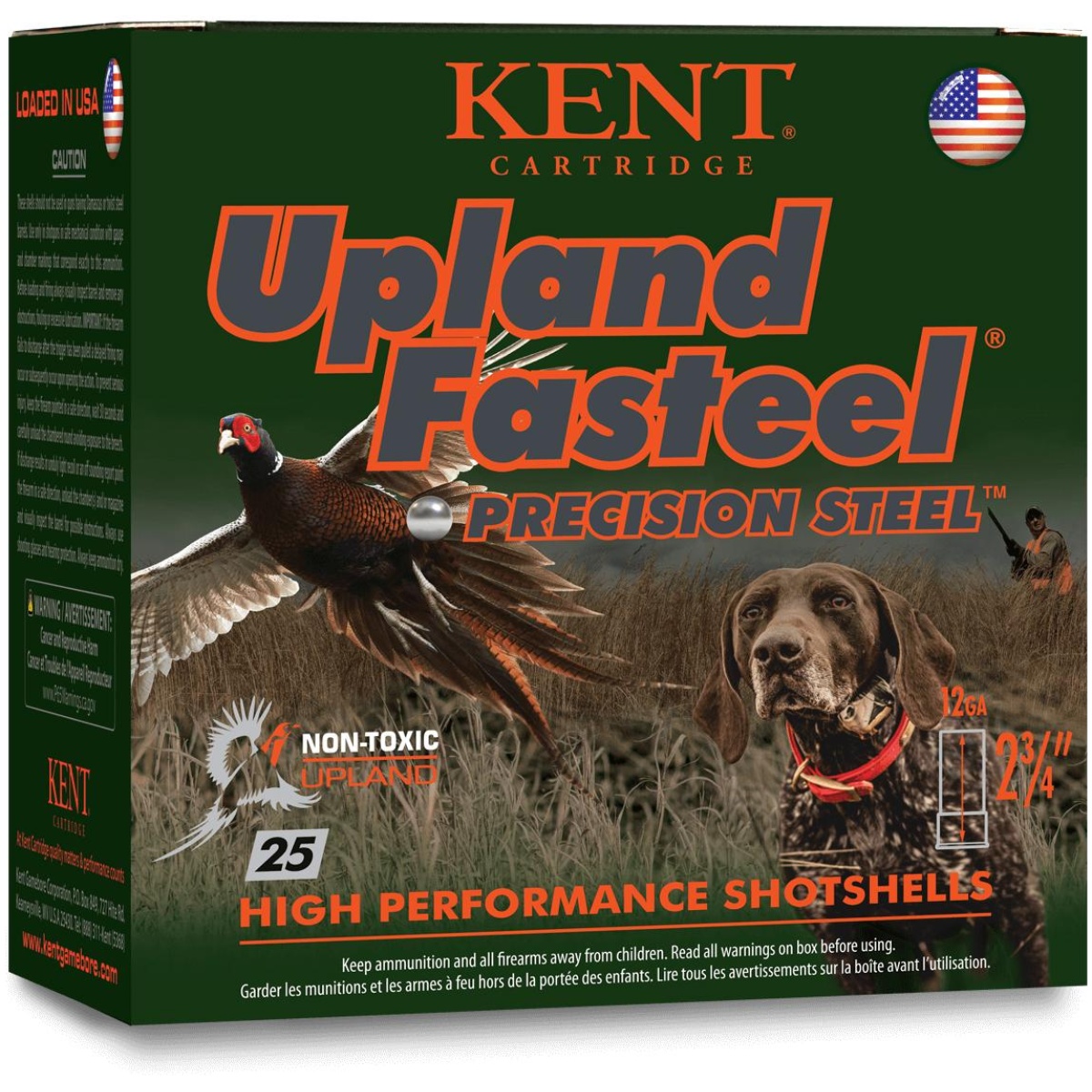 Kik122us325. Jpg - kent upland fasteel shotshells 12 ga 2-3/4" 1-1/8oz 1400 fps #5 25/ct - kik122us325