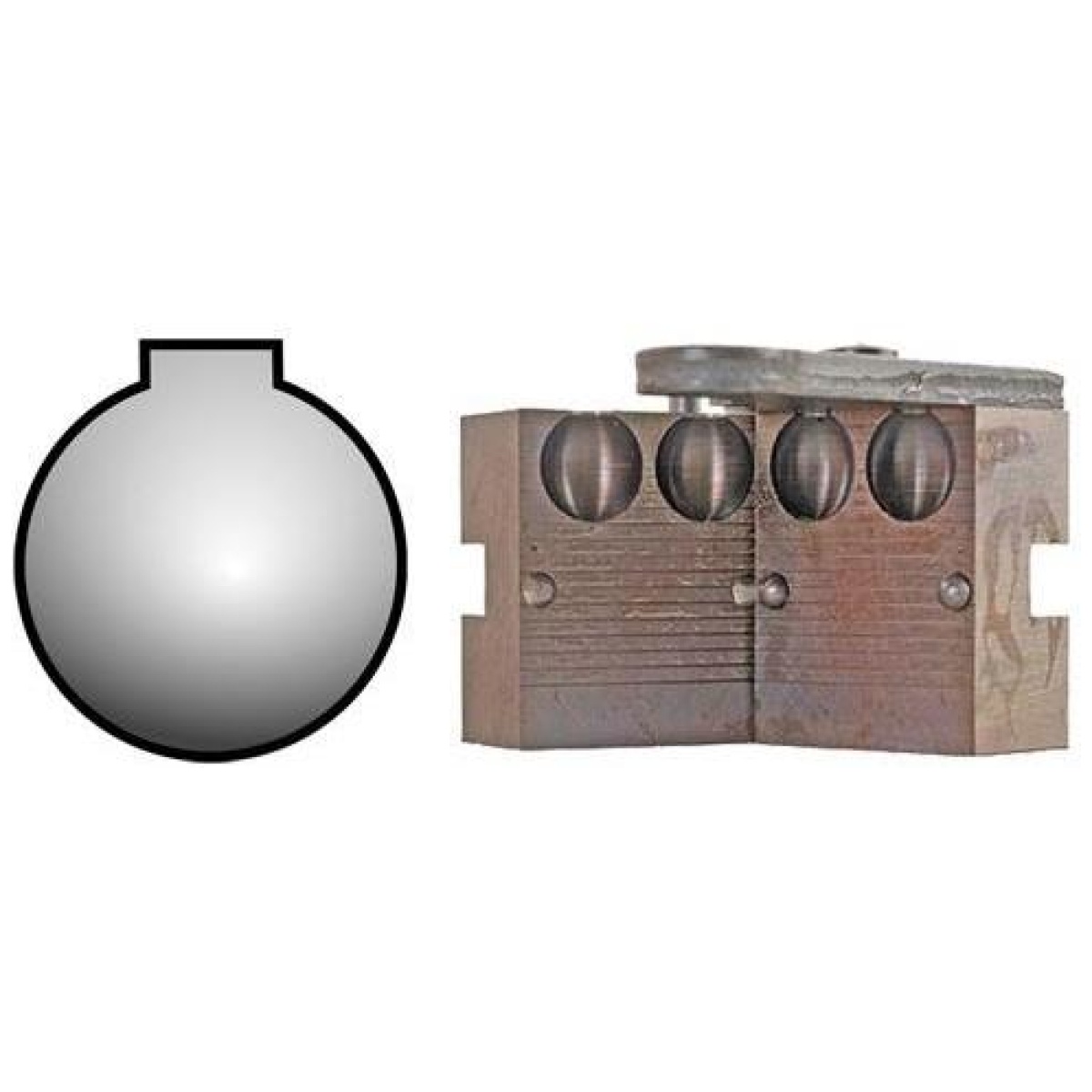 Ly2665451_1. Jpg - lyman round ball mould - double cavity. 451" - ly2665451 1