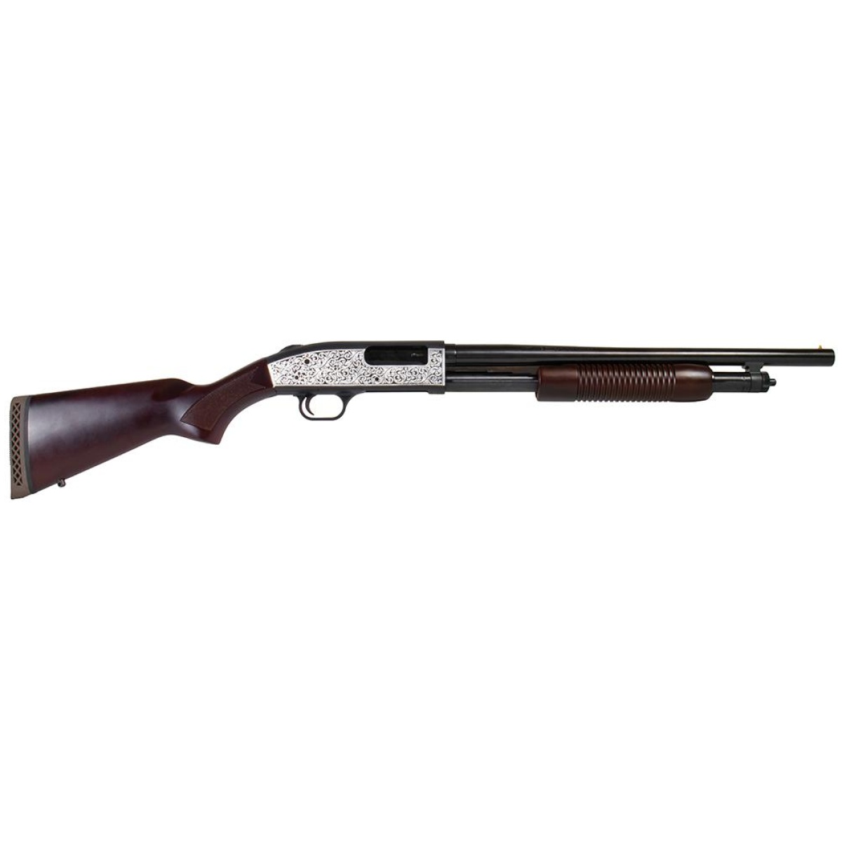 Mv50429flgr6. Jpg - mossberg 500 retrograde shotgun 12 ga 3" chamber 5rd 18. 5" barrel filigree polished - mv50429flgr6