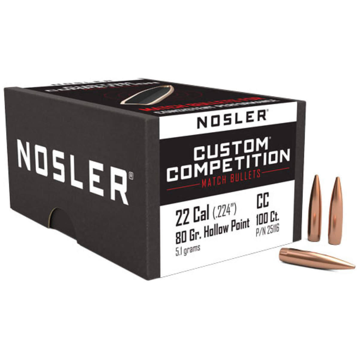 N25116_1. Jpg - nosler bullets 22 cal. 224 - n25116 1