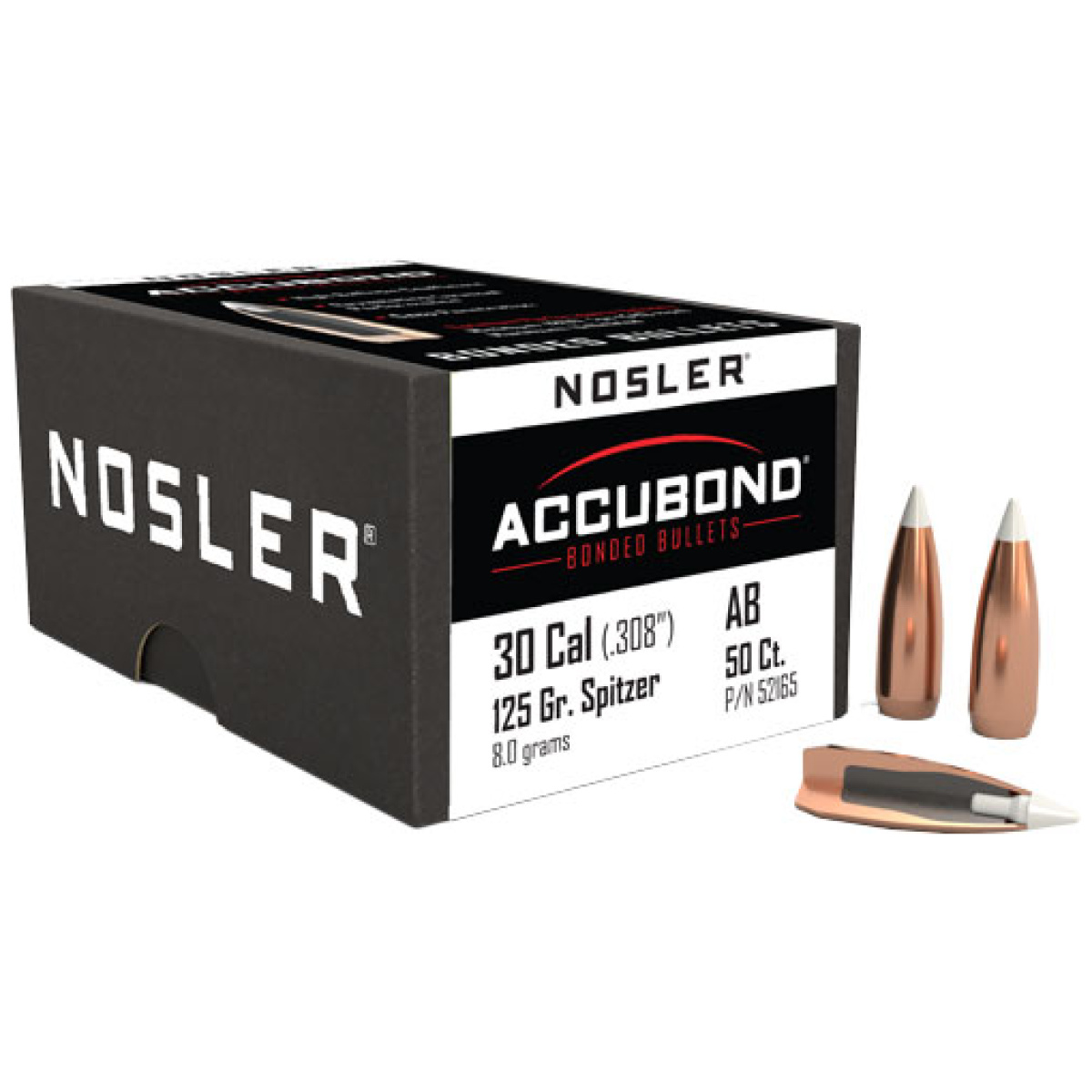 N52165_1. Jpg - nosler bullets 30 cal. 308 - n52165 1