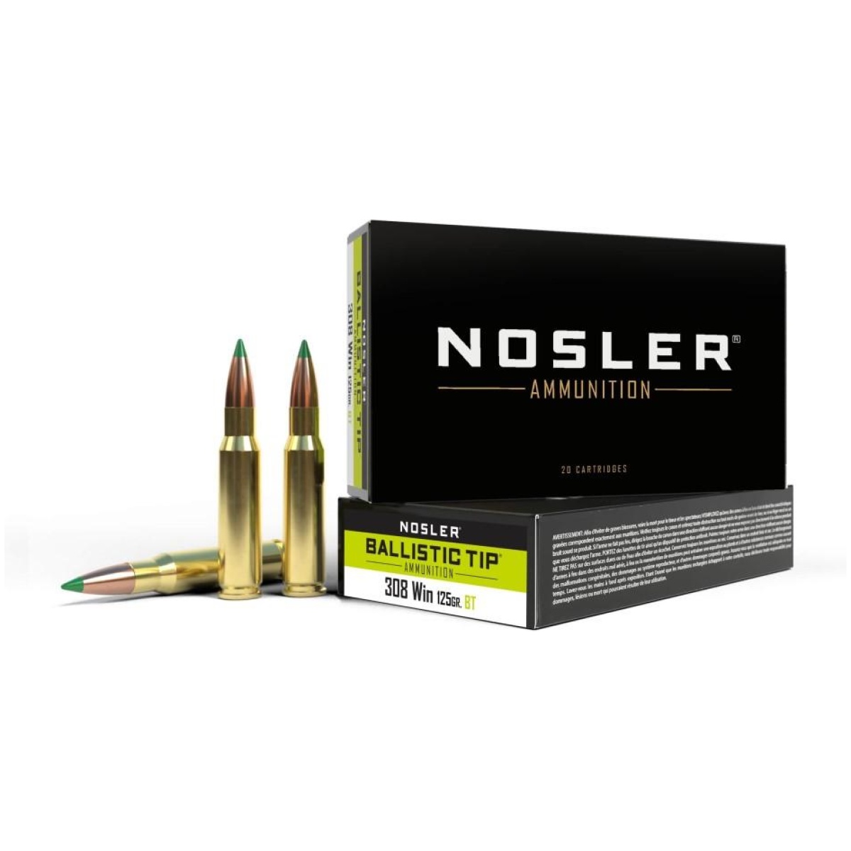 No40061-1. Jpg - nosler ballistic tip rifle ammunition 308 win 125gr ballistic tip hunting ammo (20 ct. ) - no40061 1