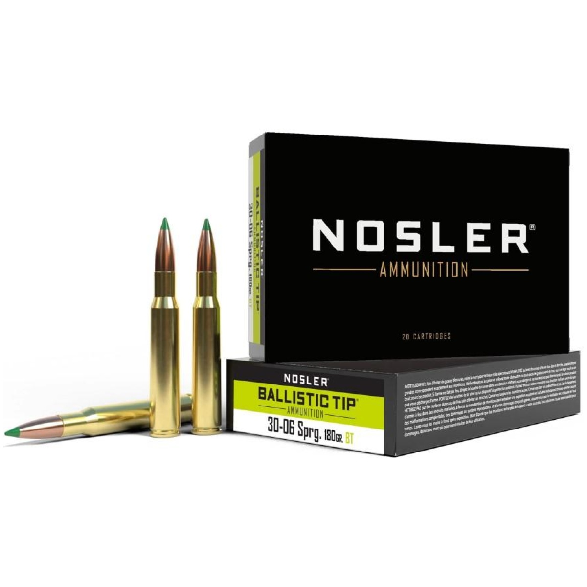 No40072-1. Jpg - nosler ballistic tip rifle ammunition 30-06 springfield 180gr ballistic tip hunting ammo (20 ct. ) - no40072 1