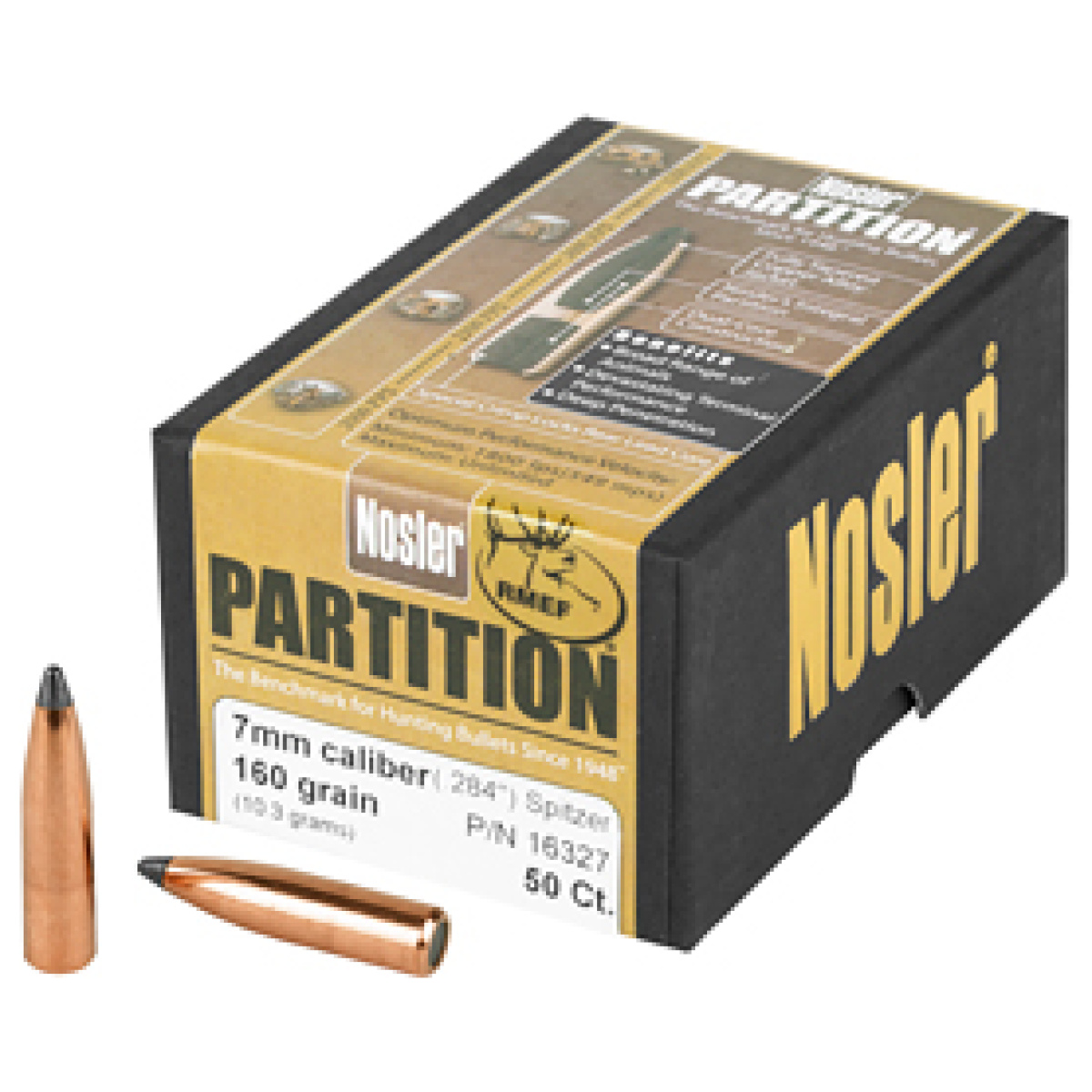 Nosb16327_1. Jpg - nosler 7mm 160gr sp partition 50ct - nosb16327 1