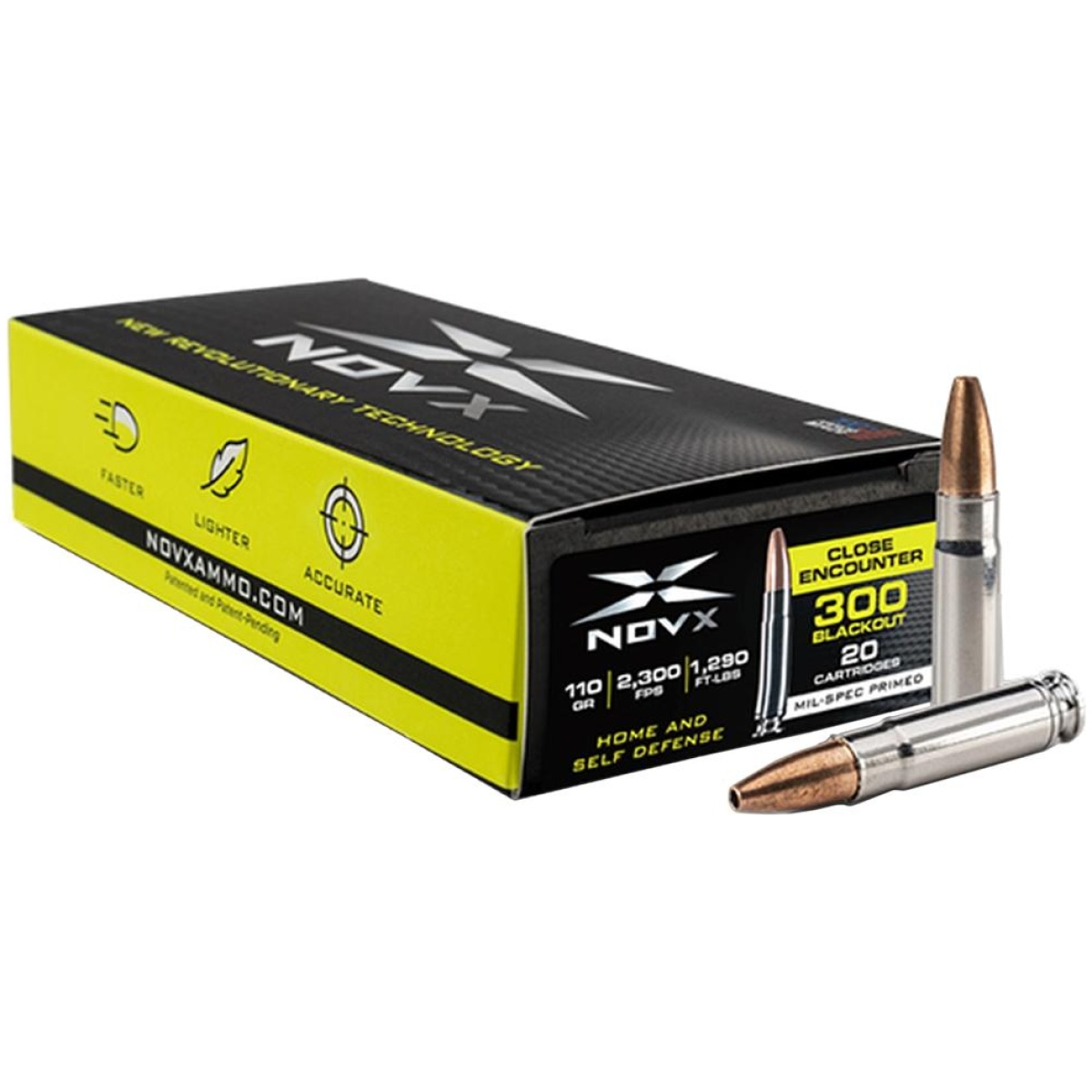 Nq300blk125cp20. Jpg - novx pentagon rifle ammunition. 300 blackout 125gr hp 2300 fps 20/ct - nq300blk125cp20