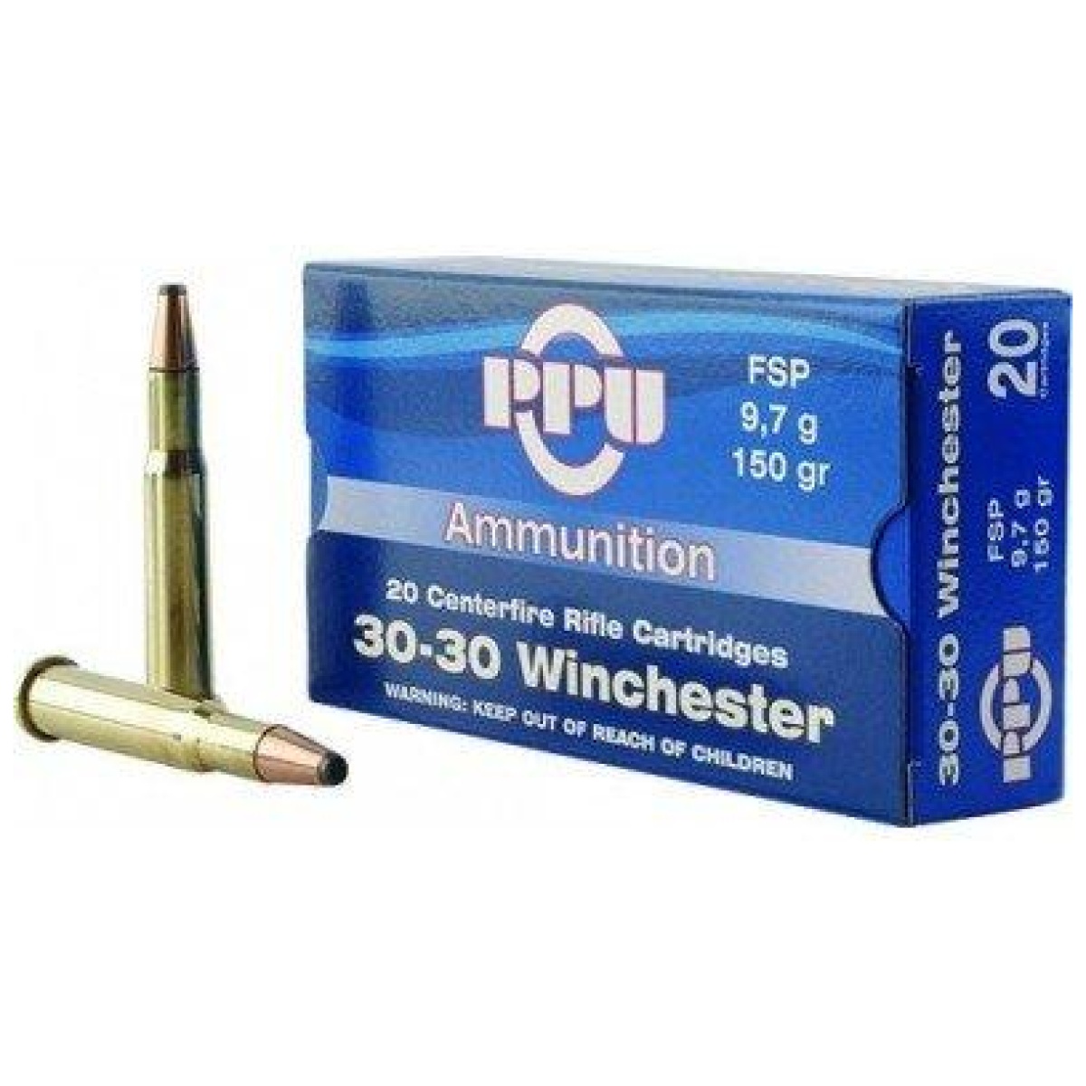 Oqpp30061. Jpg - ppu rifle ammunition. 30-06 sprg 150 gr sp 2910 fps 20/ct - oqpp30061