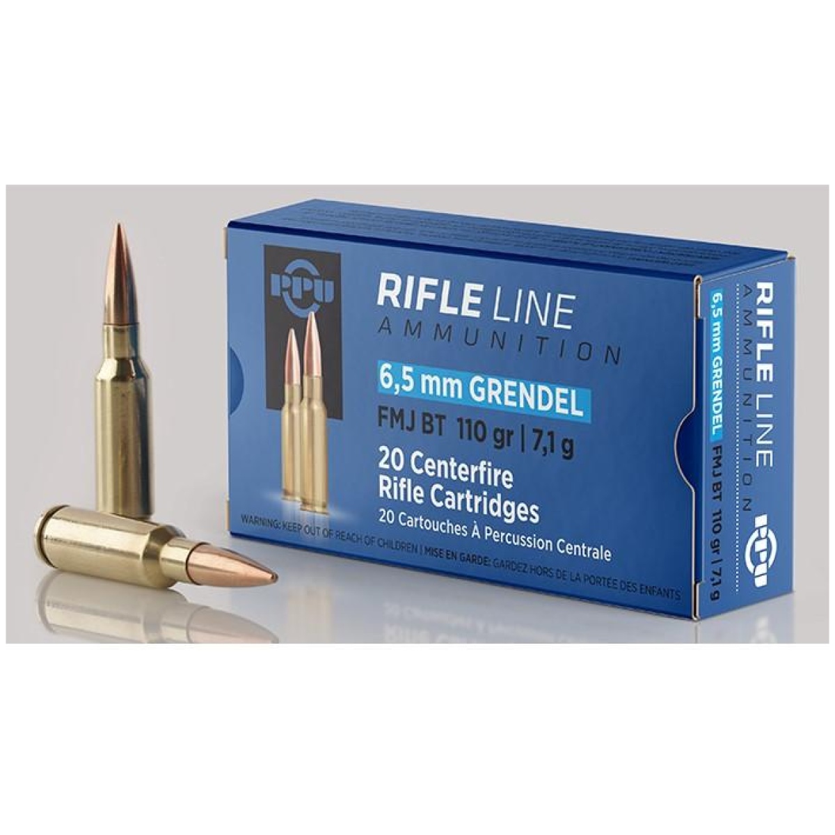 Oqpp6gf_1. Jpg - ppu rifle ammunition 6. 5 grendel fmj 110gr 2756 fps 20/ct - oqpp6gf 1