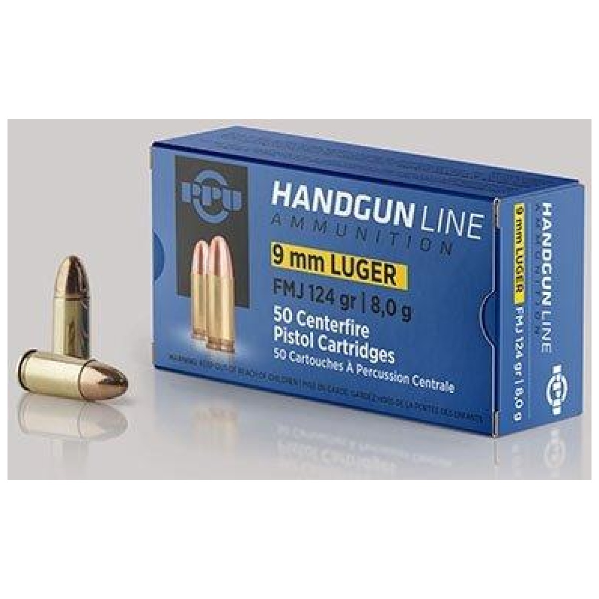 Oqpph9f2. Jpg - ppu handgun ammunition 9mm luger 124 gr fmj 1120 fps 50/ct - oqpph9f2