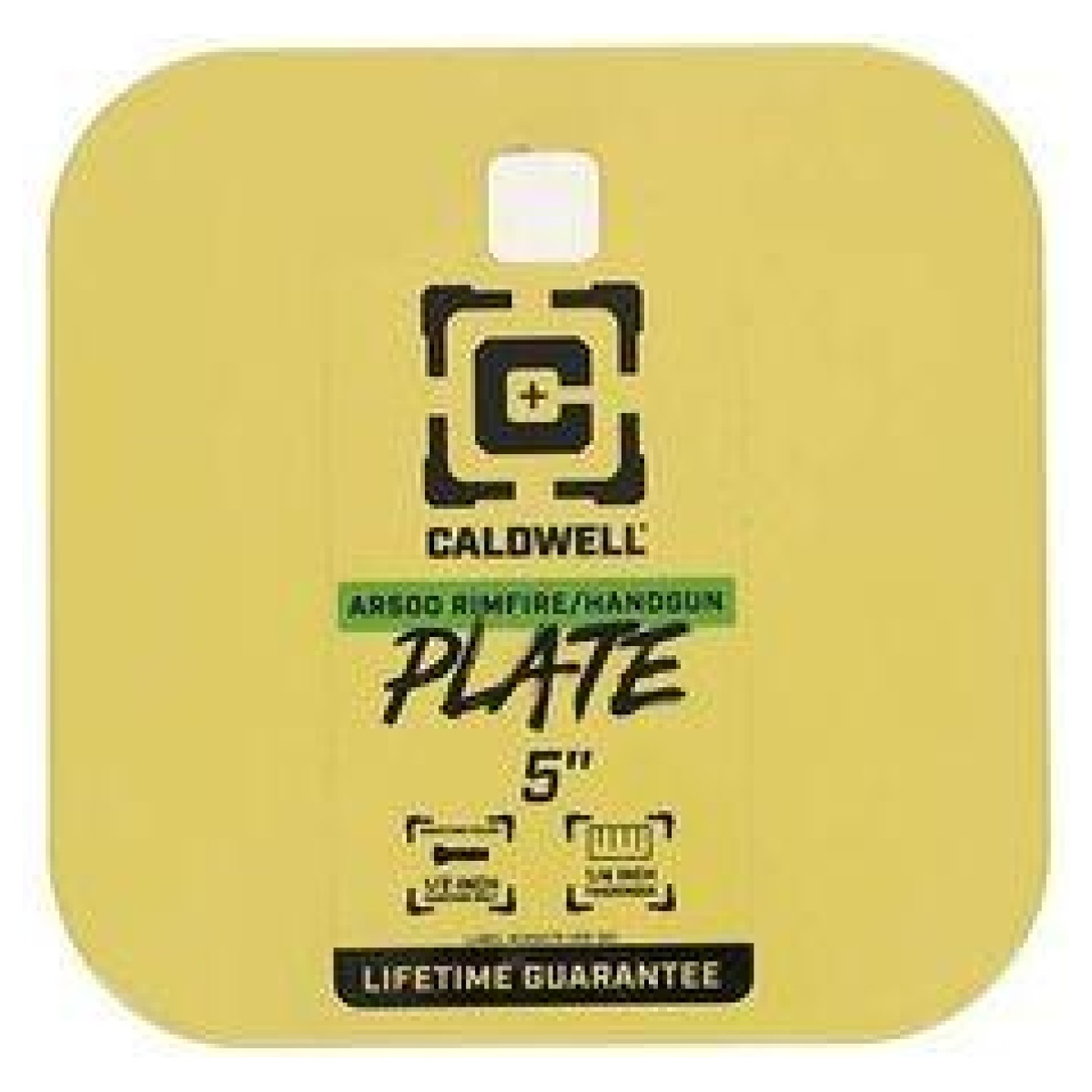 Ph4002311-1. Jpg - caldwell ar500 1/4'' rimfire/handgun 5'' square gong yellow - ph4002311 1