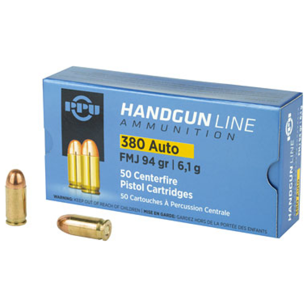 Ppupph380af_1. Jpg - ppu 380acp fmj 94gr 50/1000 - ppupph380af 1