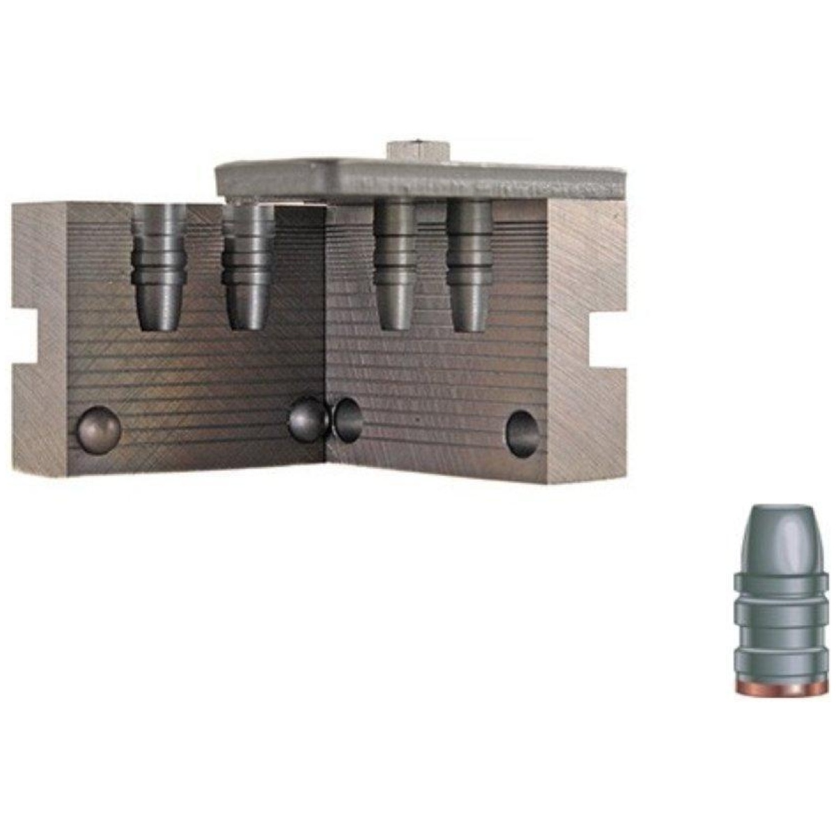 Rc82065. Jpg - rcbs semi-wadcutter pistol bullet mould - double cavity. 358" 158 gr - rc82065