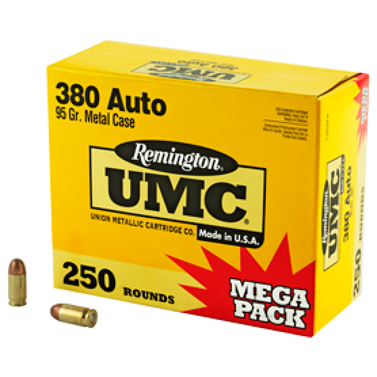 Rem23721_1. Jpg - rem umc mp 380acp 95gr fmj 250/1000 - rem23721 1