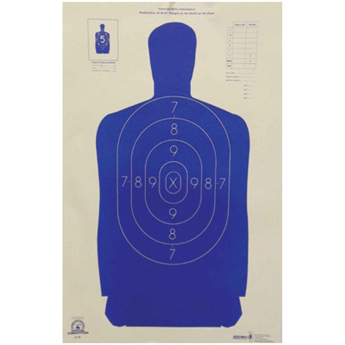 Rsb29. Jpg - speedwell official nra police qualification silhouette police silhouette reduced 50 ft. 14" x 21. 5" - rsb29