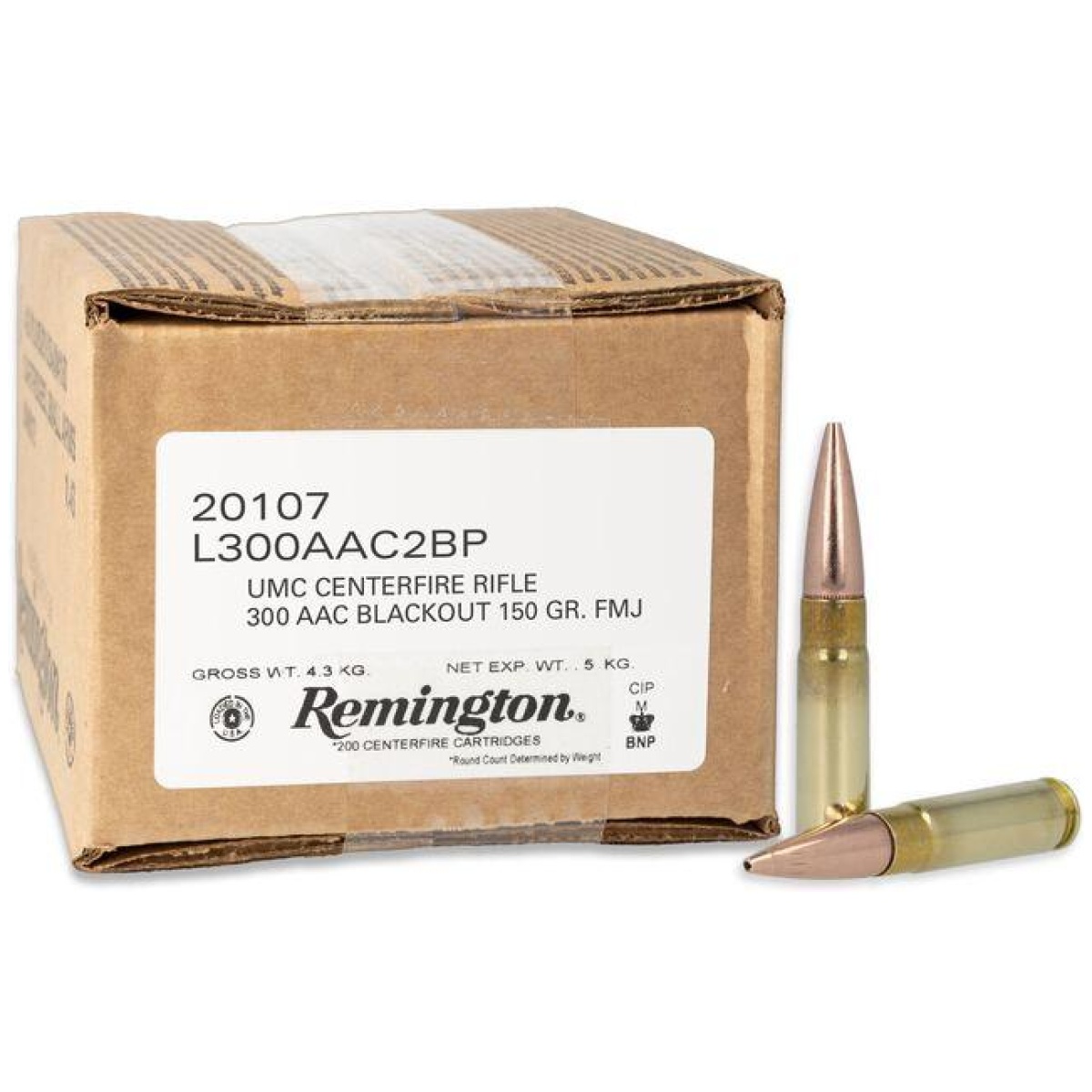 Rt20107-1. Jpg - remington umc loose bulk rifle ammunition. 300 aac blackout 150 gr. Fmj 1905 fps 200/ct (bulk pack) - rt20107 1