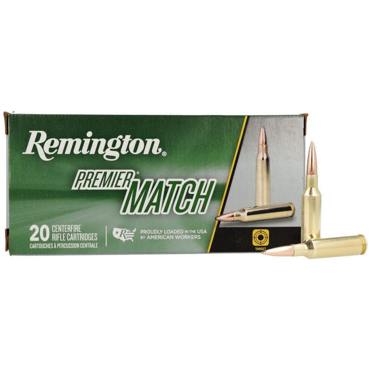 Rt21201-1. Jpg - remington premier match matchking rifle ammunition. 224 valkyrie 90gr bthp 2700 fps 20/ct - rt21201 1