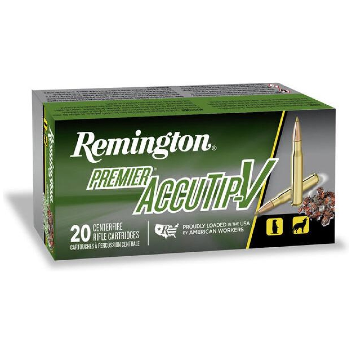 Rt21202. Jpg - remington accutip-v rifle ammunition. 224 valkyrie 60gr psp 3300 fps 20/ct - rt21202