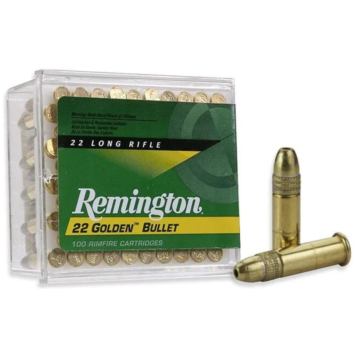 Rt21278-1. Jpg - remington golden bullet rimfire ammunition. 22 lr 36 gr hp 1280 fps 100/ct - rt21278 1