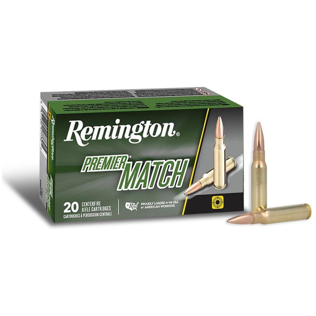 Rt21485-4. Jpg - remington premier match rifle ammunition. 308 win 168 gr bthp 2680 fps 20/ct - rt21485 4