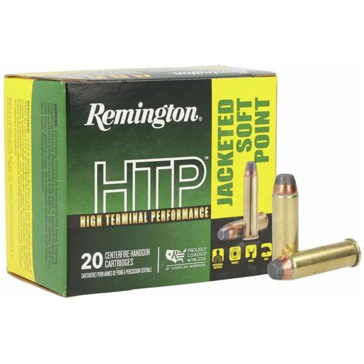 Rt23000-1_1. Jpg - remington htp handgun ammunition. 41 rem mag 210gr jsp 1300 fps 20/ct - rt23000 1 1