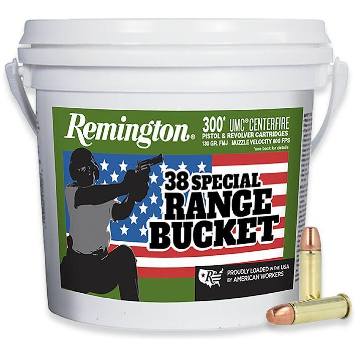 Rt23669-1. Jpg - remington range bucket umc handgun ammunition 38 spl 130 gr. Fmj 800 fps 300/ct - rt23669 1