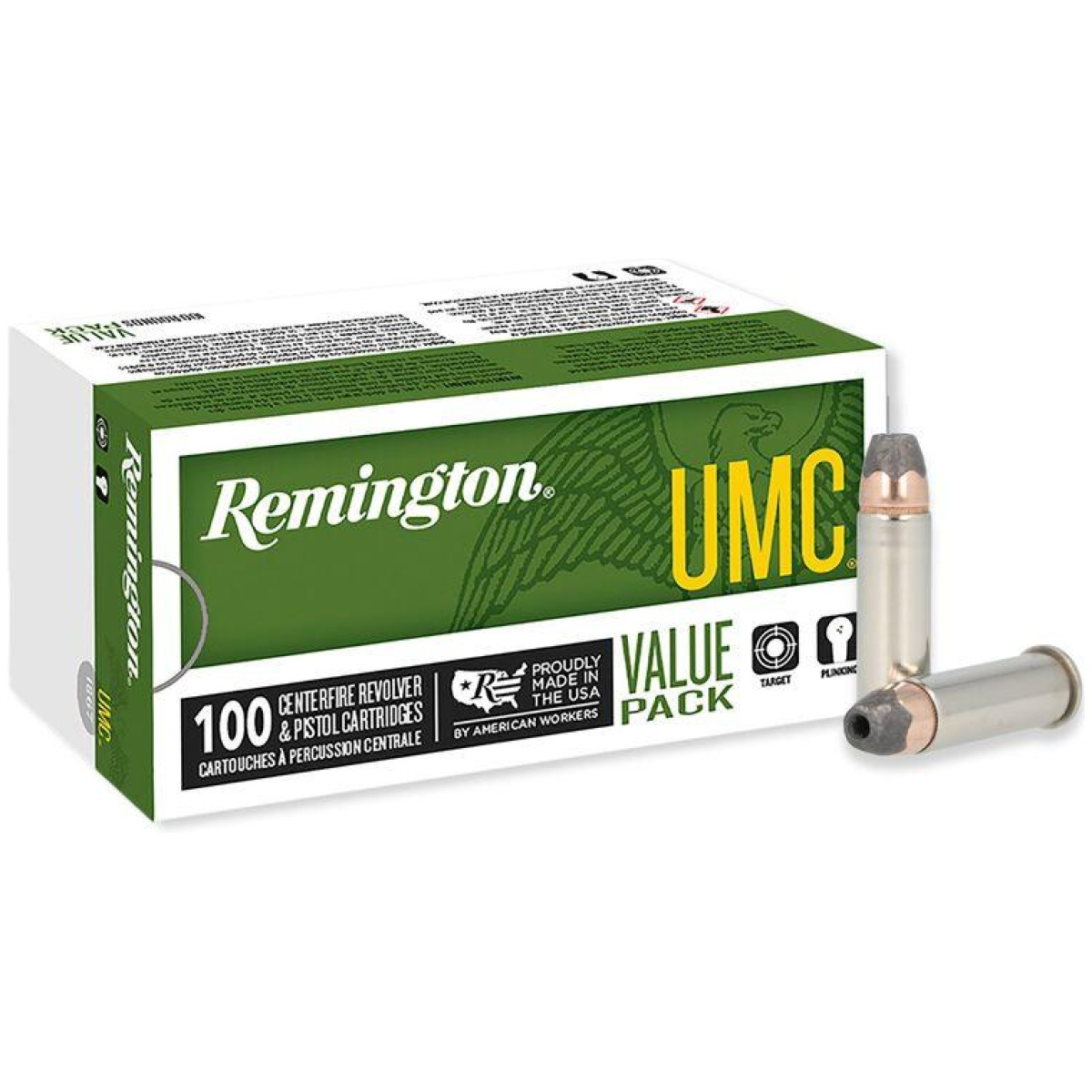 Rt23771-1. Jpg - remington umc handgun ammunition. 38 spl (+p) 125 gr sjhp 945 fps 100/ct - rt23771 1