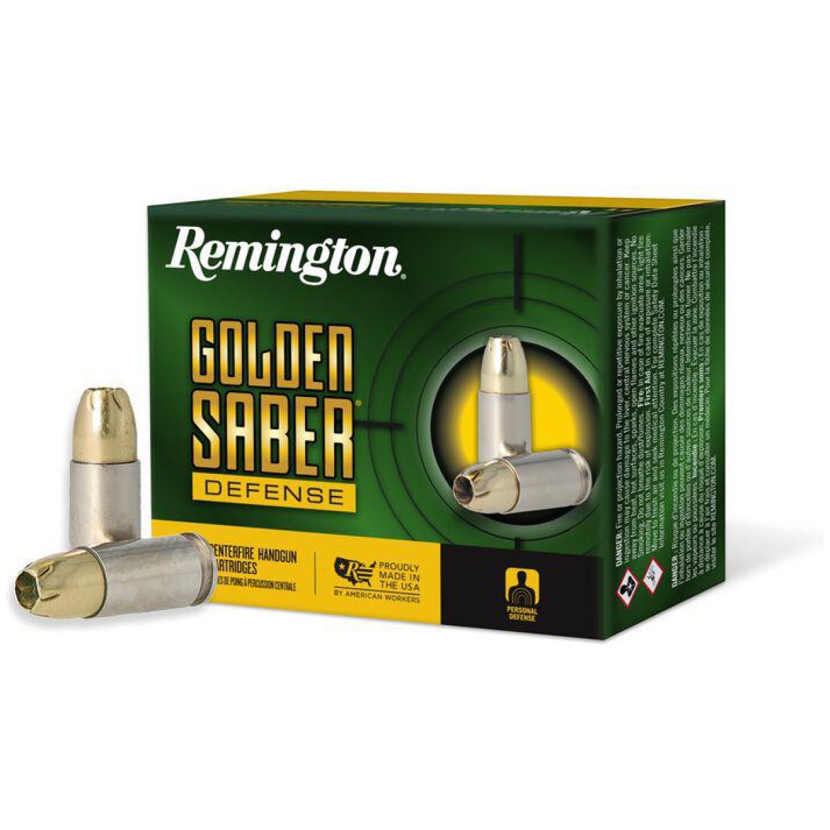 Rt27601. Jpg - remington golden saber defense handgun ammunition 9mm luger 124gr bjhp 1125 fps 20/ct - rt27601