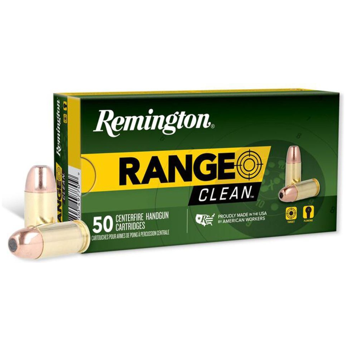 Rt27683. Jpg - remington range clean handgun ammunition. 380 auto 95gr fneb 955 fps 50/ct - rt27683