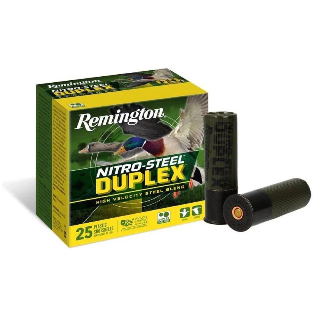 Rtr20321-1. Jpg - remington nitro-steel duplex shotshells 12ga 3" 1-1/4oz 1450 fps #2 & #6 shot 25/ct - rtr20321 1