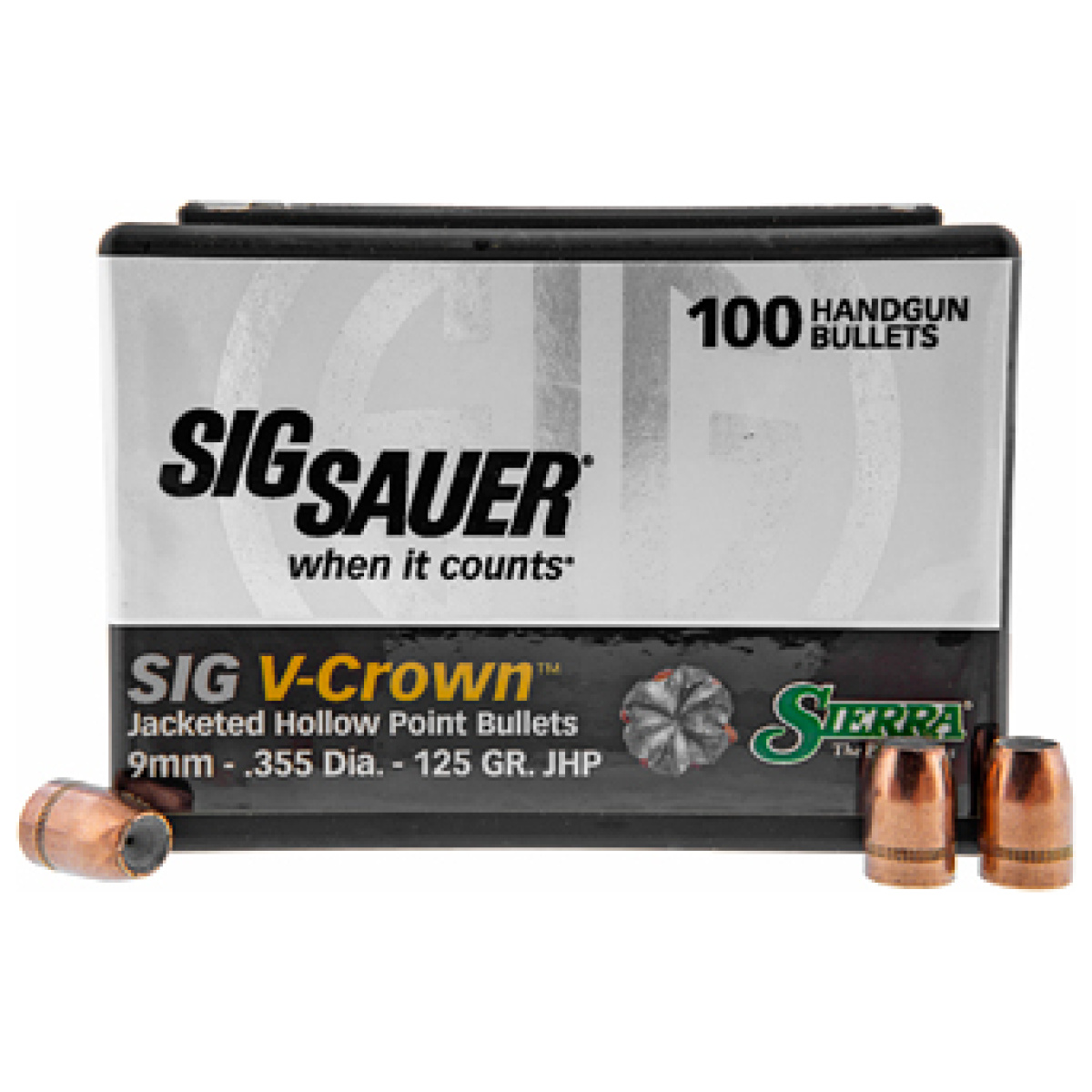 Sier9925_1. Jpg - sierra v-crown 9mm 125gr jhp - sier9925 1