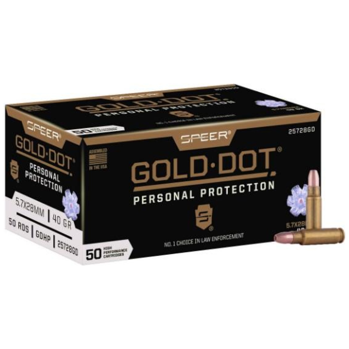 Sp25728gd. Jpg - speer gold dot handgun ammunition 5. 7x28mm 40gr hp 50/ct - sp25728gd