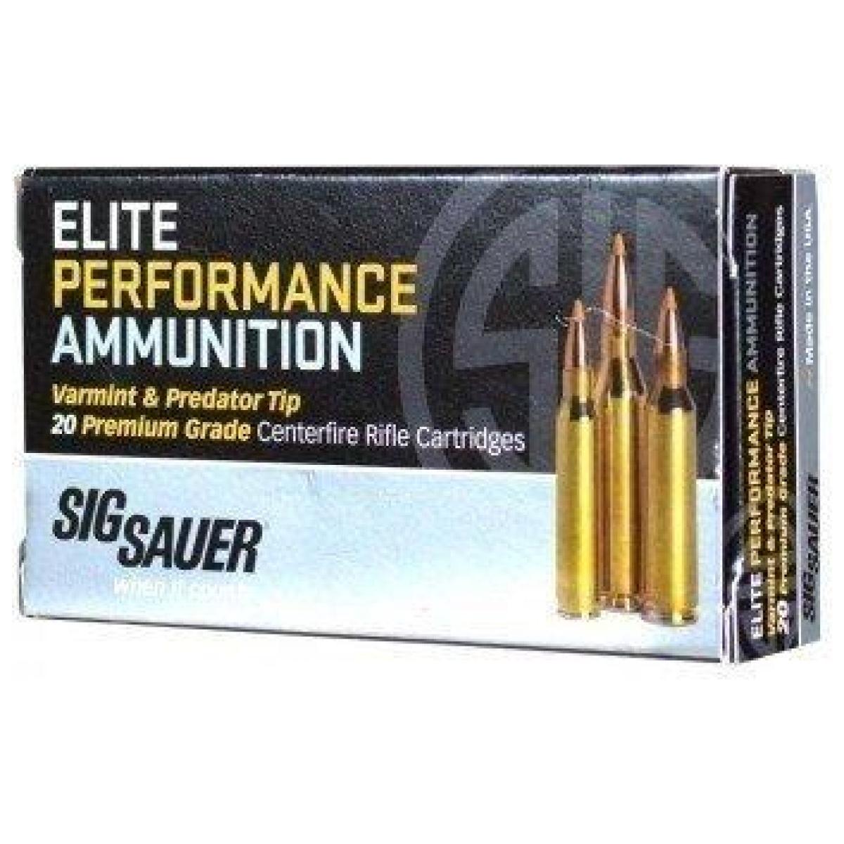 Xi568154. Jpg - sig sauer varmint and predator rifle ammunition. 223 rem 40gr 3650 fps 20/ct - xi568154