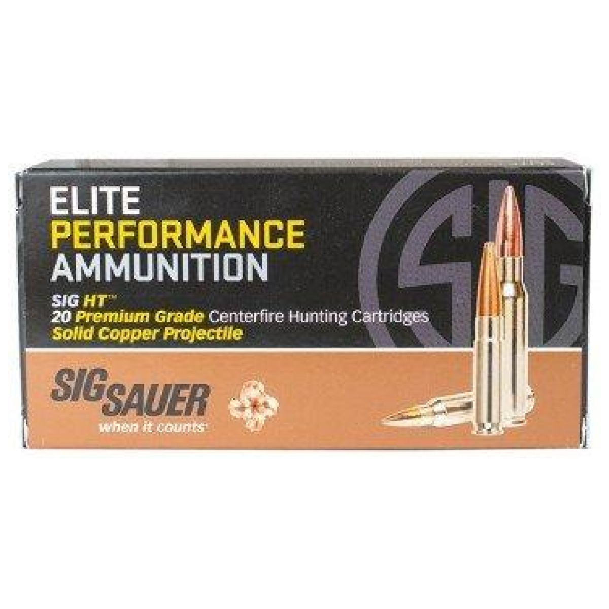 Xi568185. Jpg - sig sauer elite hunting rifle ammunition. 308 win 150gr ht 2900 fps 20/ct - xi568185