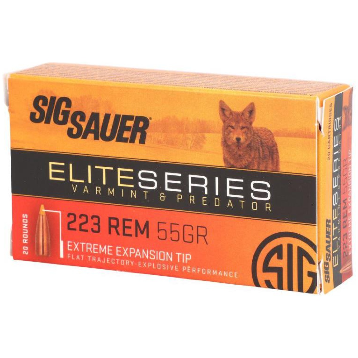 Xie223v220. Jpg - sig sauer varmint & predator rifle ammunition. 223 rem 55gr pt 3340 fps 20/ct - xie223v220