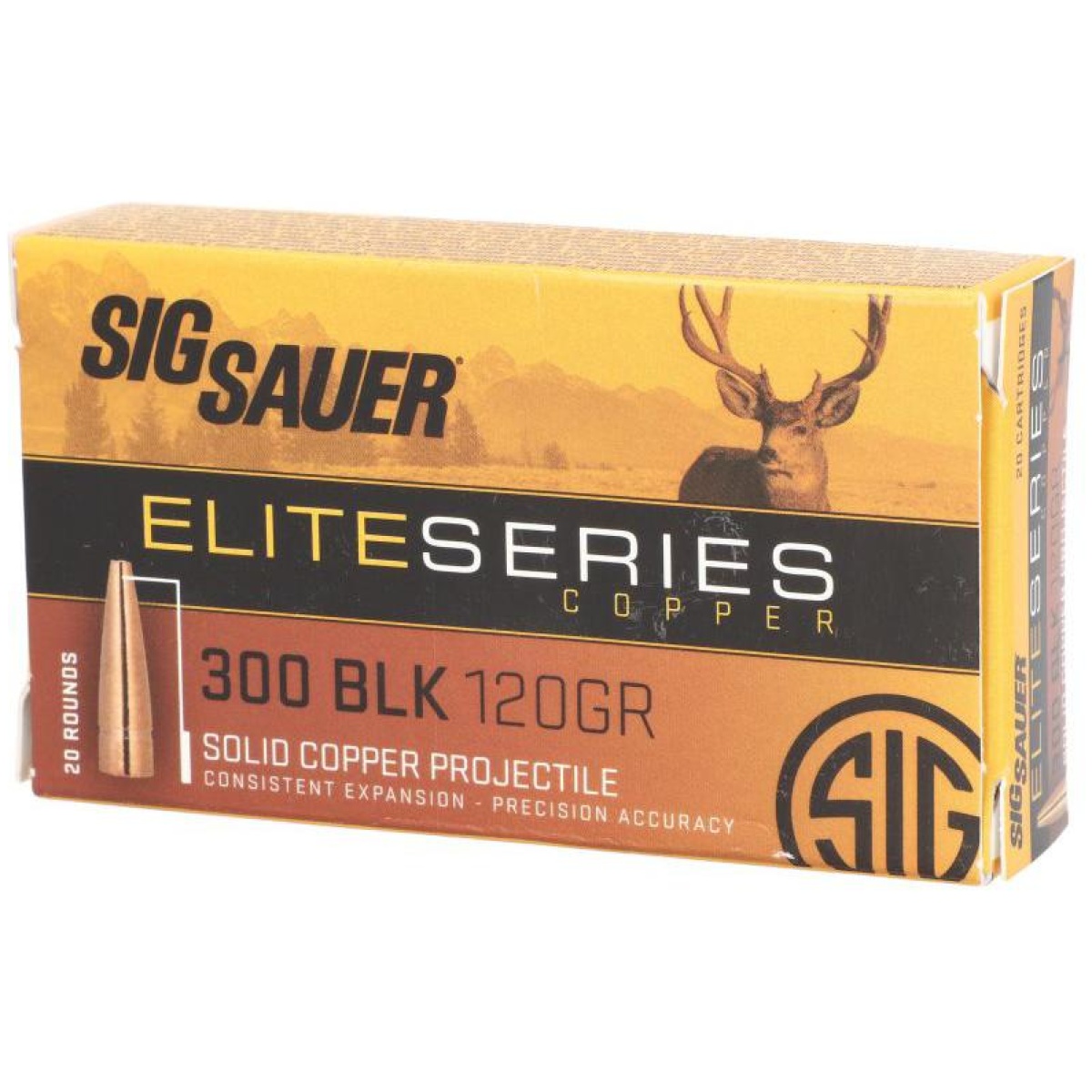 Xie300h1sbr20. Jpg - sig sauer elite copper hunting rifle ammunition. 300 blk 120gr hp 2250 fps 20/ct - xie300h1sbr20