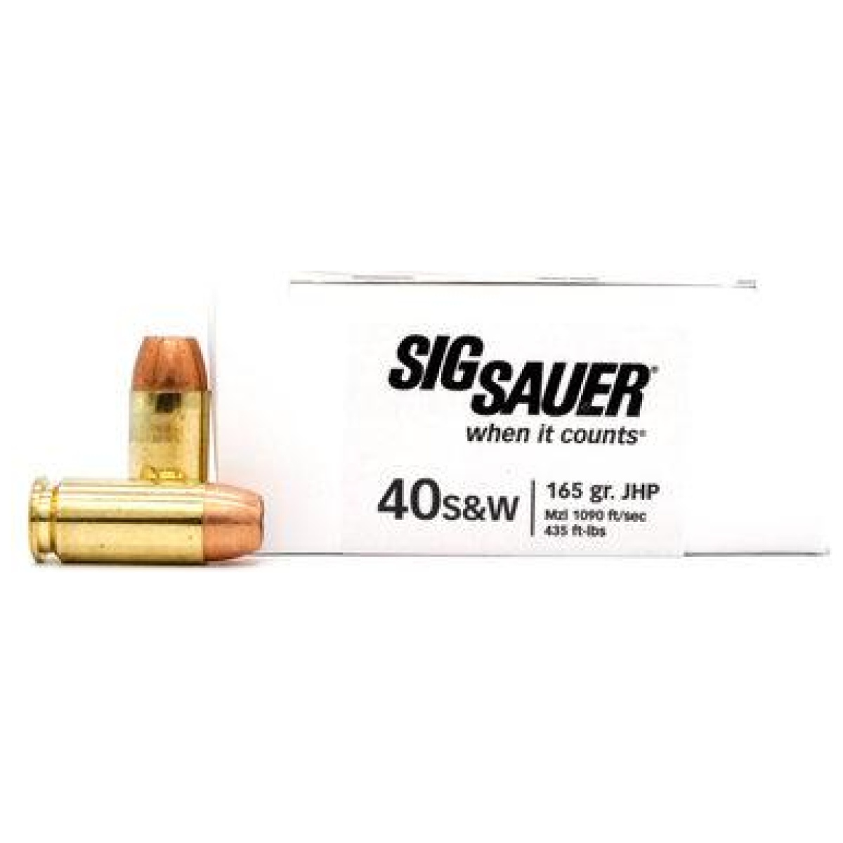 Xie40sw250. Jpg - sig elite v-crown handgun ammunition. 40 s&w 180 gr jhp 985 fps 50/ct - xie40sw250