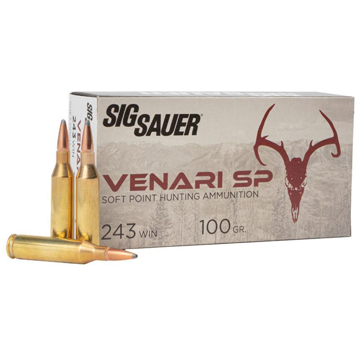 Xiv243sp10020. Jpg - sig sauer venari sp rifle ammunition. 243 win 100gr sp 2960 fps 20/ct - xiv243sp10020