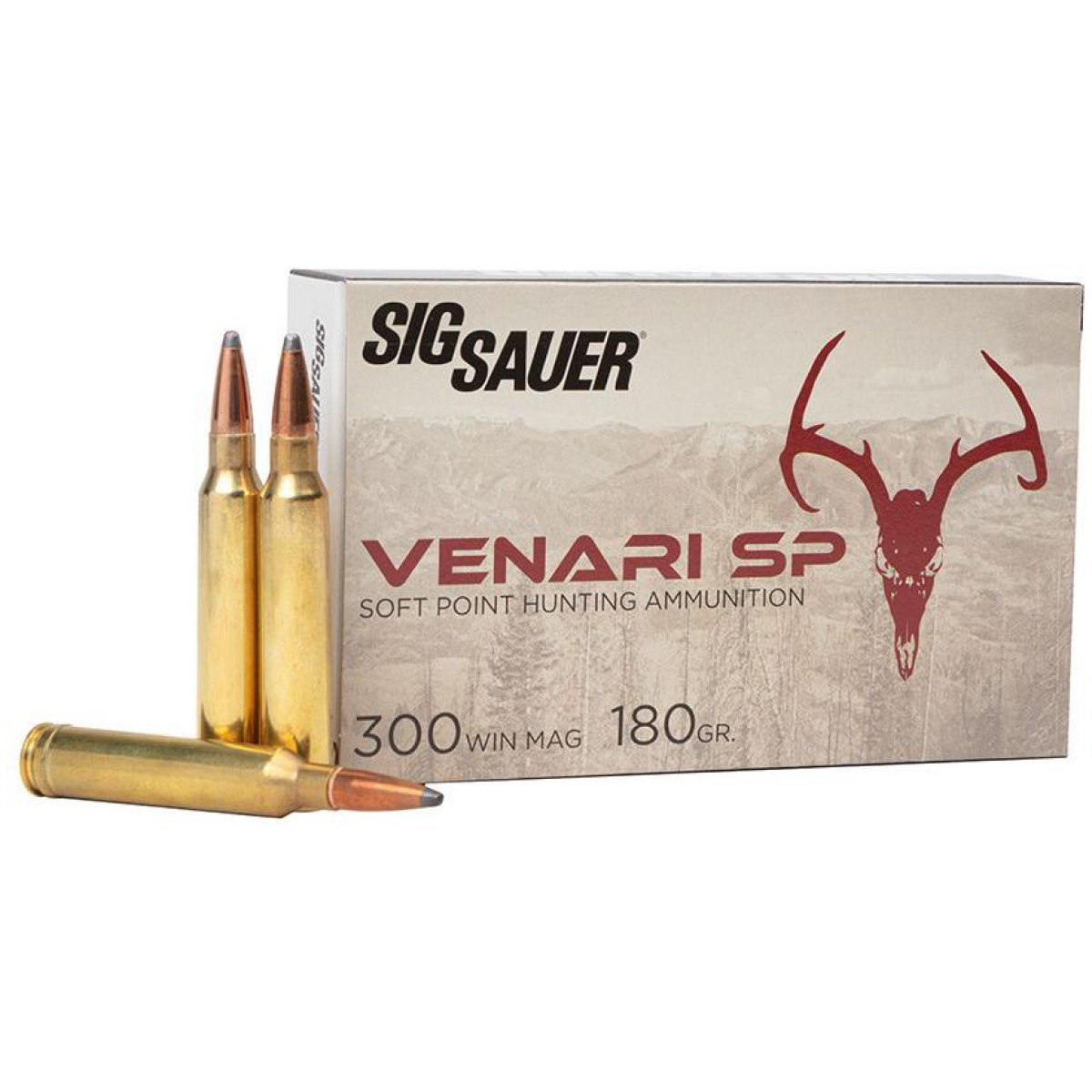 Xiv300wmsp18020. Jpg - sig sauer venari sp rifle ammunition. 300 win mag 180gr sp 3050 fps 20/ct - xiv300wmsp18020