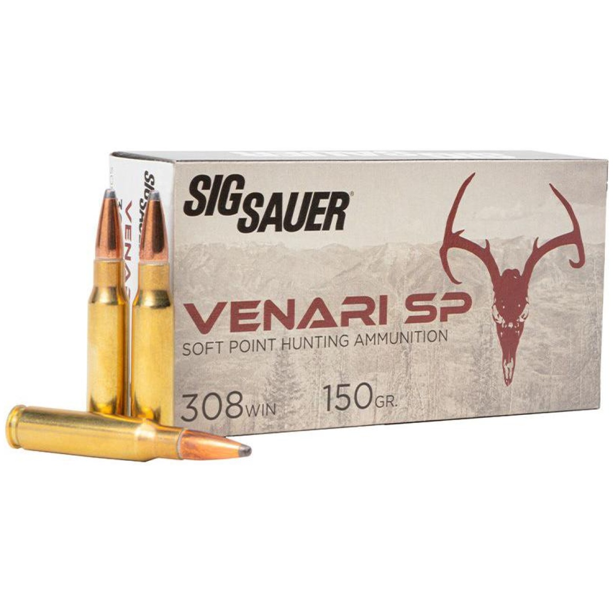 Xiv308sp15020. Jpg - sig sauer venari sp rifle ammunition. 308 win 150gr sp 2900 fps 20/ct - xiv308sp15020