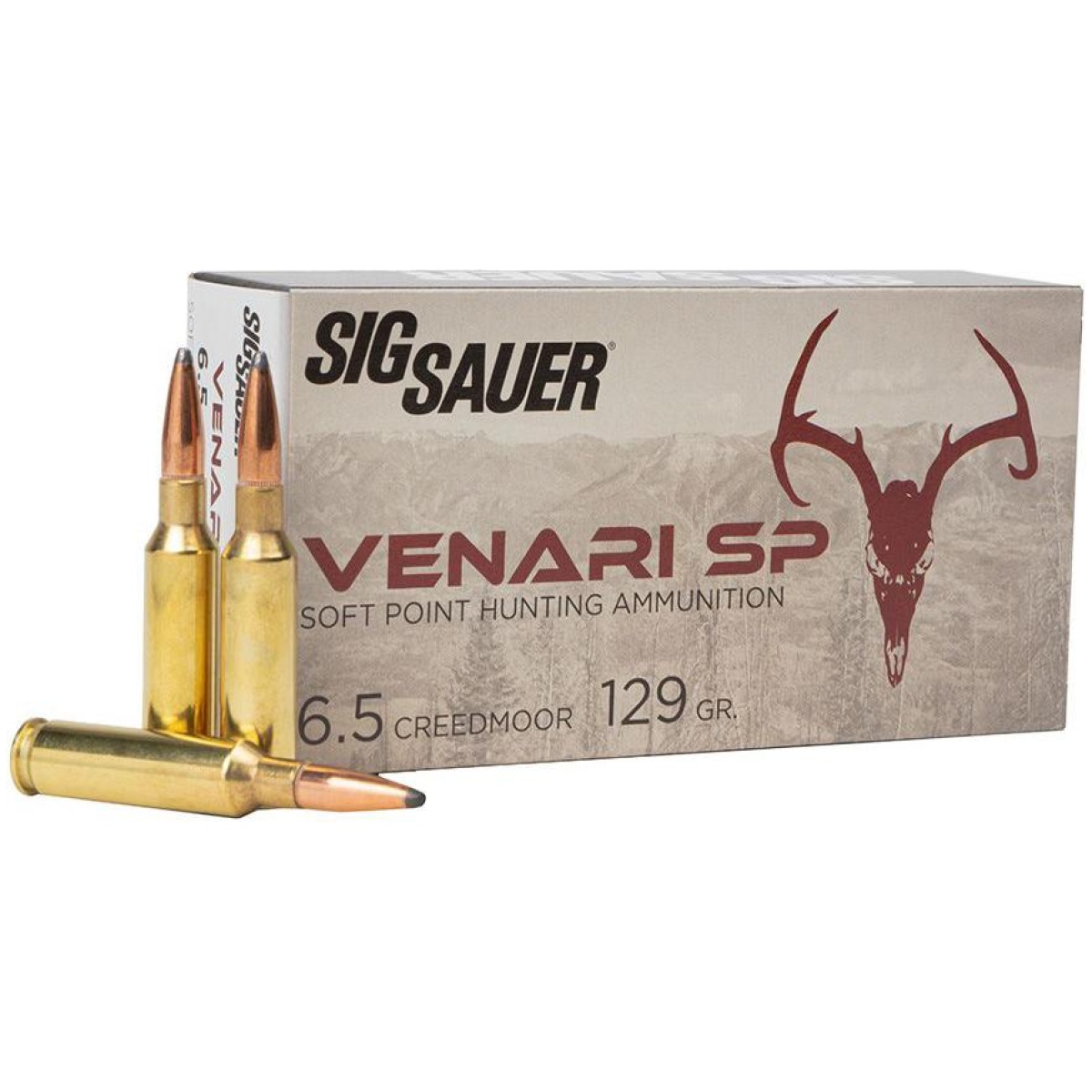 Xiv65cmsp12920. Jpg - sig sauer venari sp rifle ammunition 6. 5 creedmoor 129gr sp 2820 fps 20/ct - xiv65cmsp12920